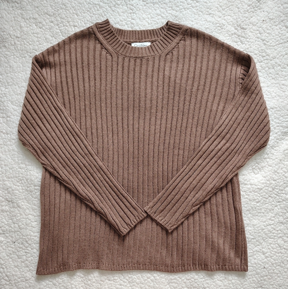 *NWT* Jessica Simpson Women's Medium Brown Ribbed Sweater